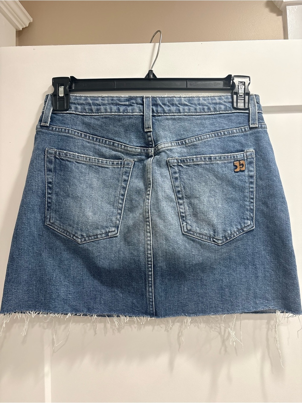 Joe's Jeans Distressed Light Blue Denim Mini Skirt